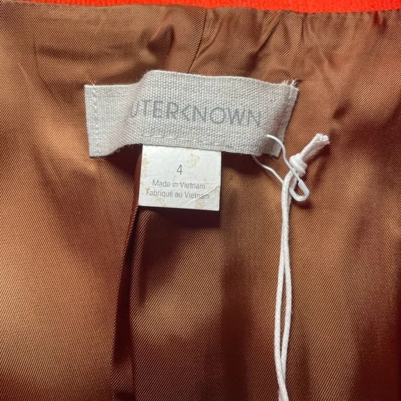 Outerknown Henry Corduroy Orange Blazer sz 4 - Picture 5 of 10